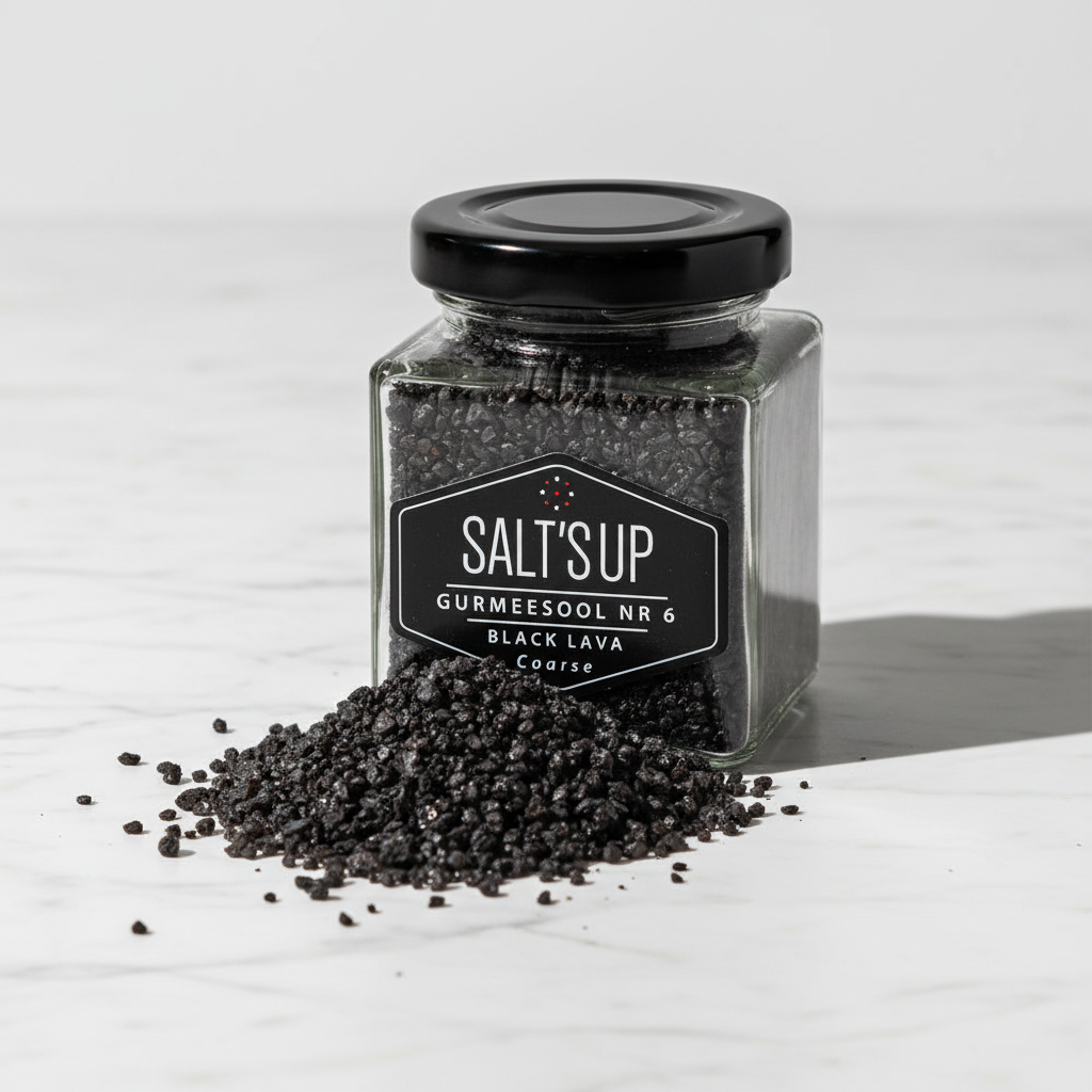 Black Lava Salt Hero with Product