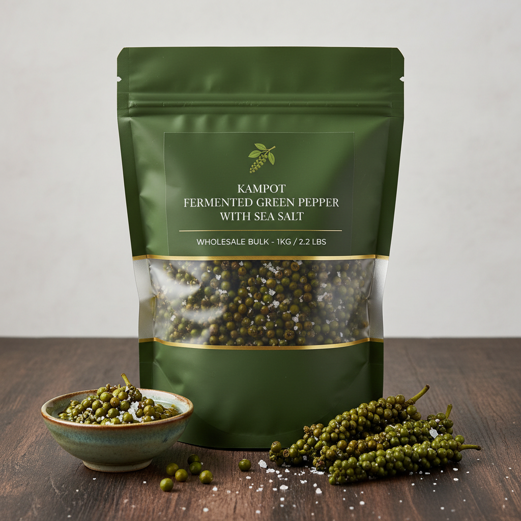 Wholesale Green Fermented Kampot Pepper 1kg