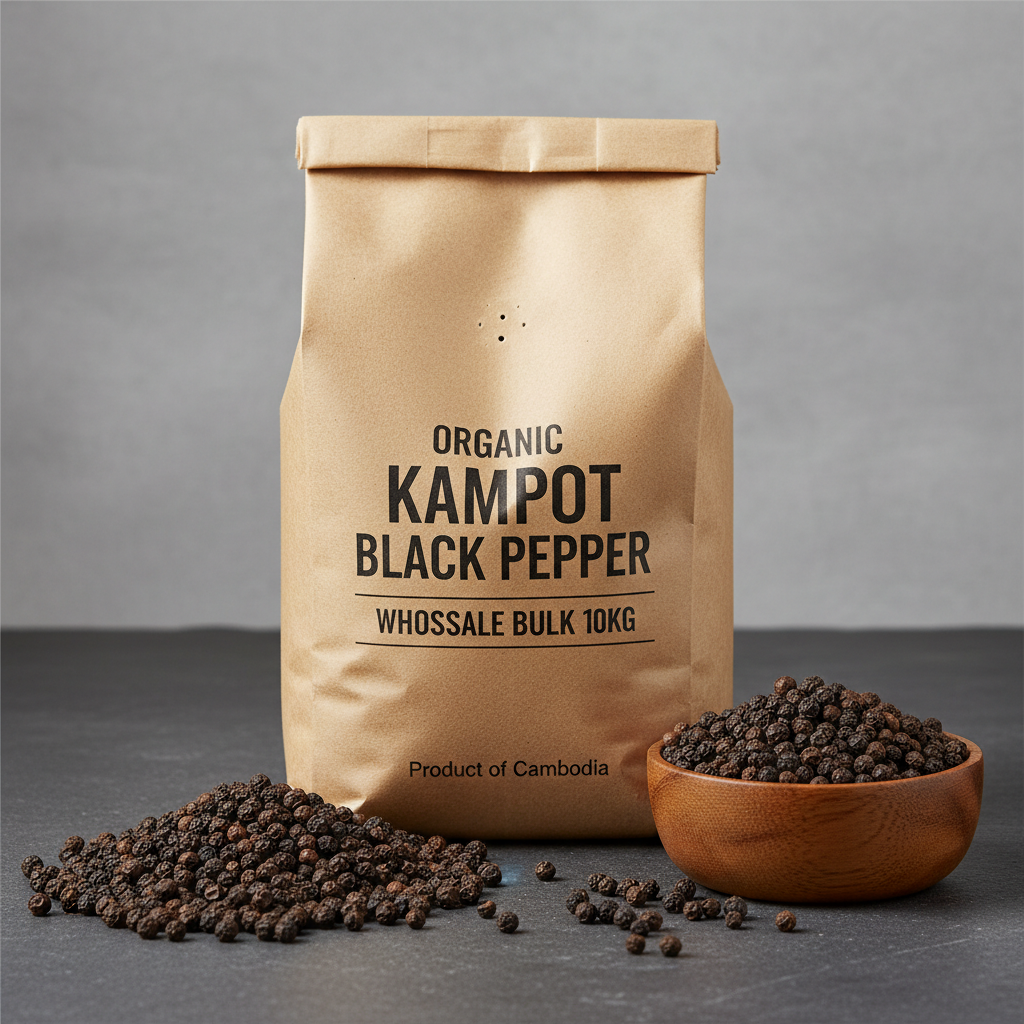 Wholesale Organic Kampot Black Pepper 10kg