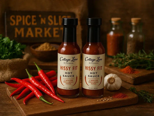 Hissy Fit hot sauce duo - classic red heat perfection gift set 2x5oz bottles