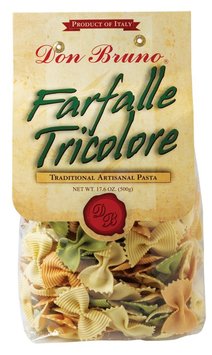 Don Bruno Farfalle Tricolore 17.6 Oz | Tricolour Bow Tie Pasta