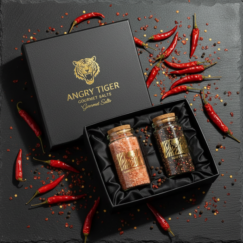 Angry Tiger Gift Box Flat Lay