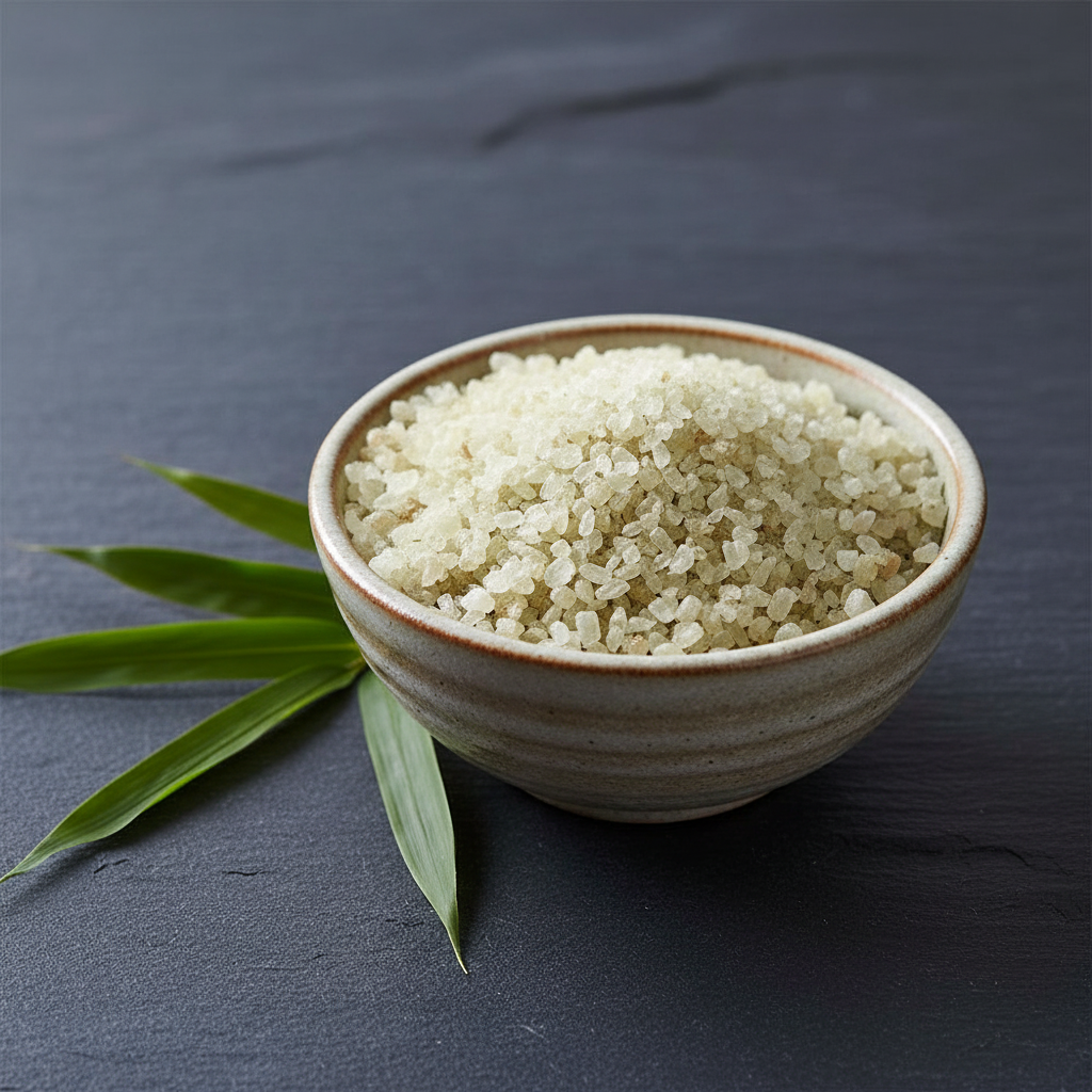 Bamboo Jade Salt crystals in bowl