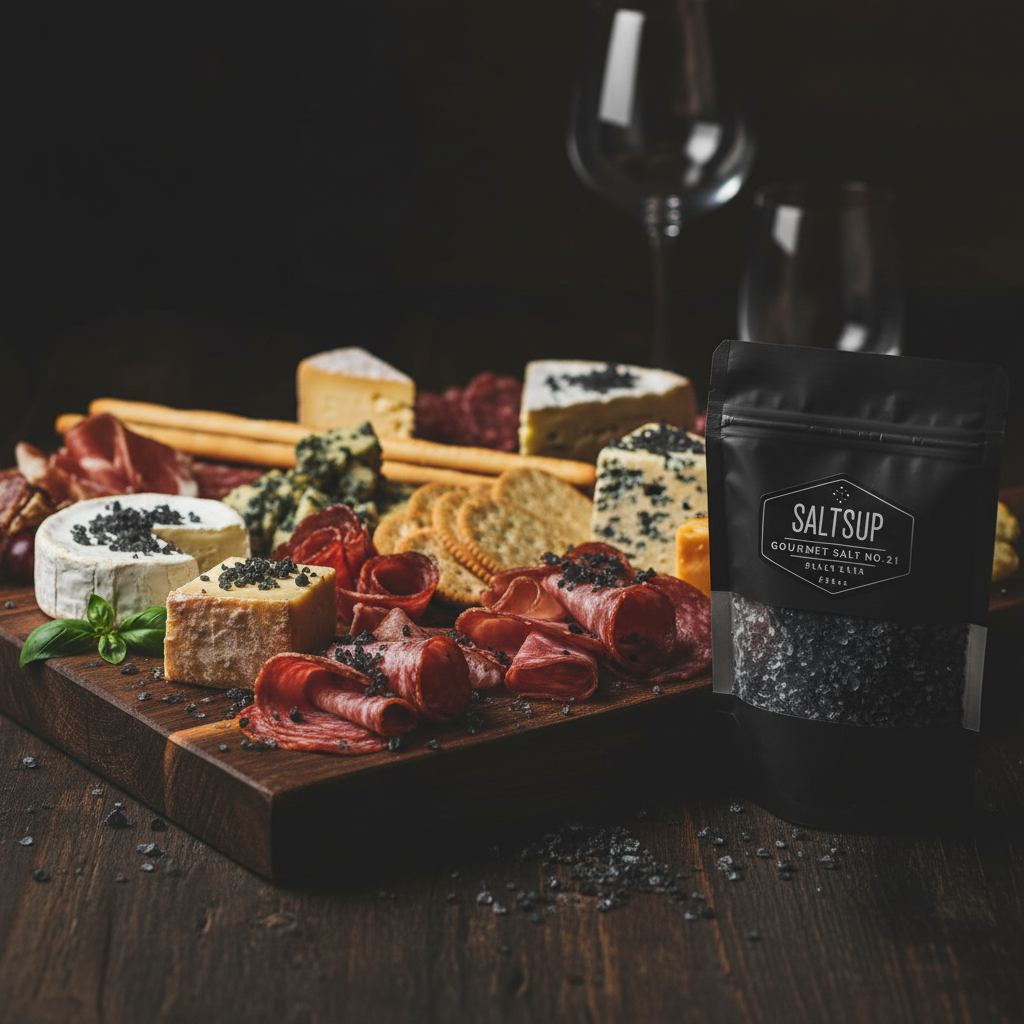 Black Lava Salt Flakes Charcuterie