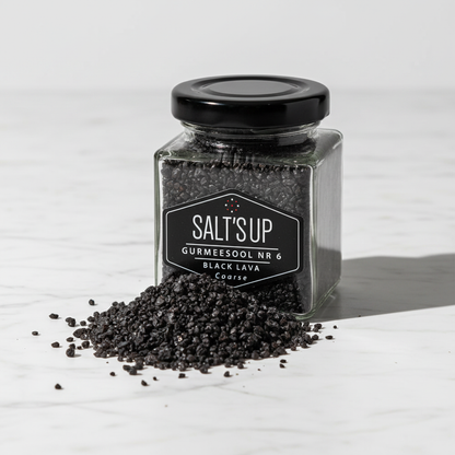 Black Lava Salt Hero with Product
