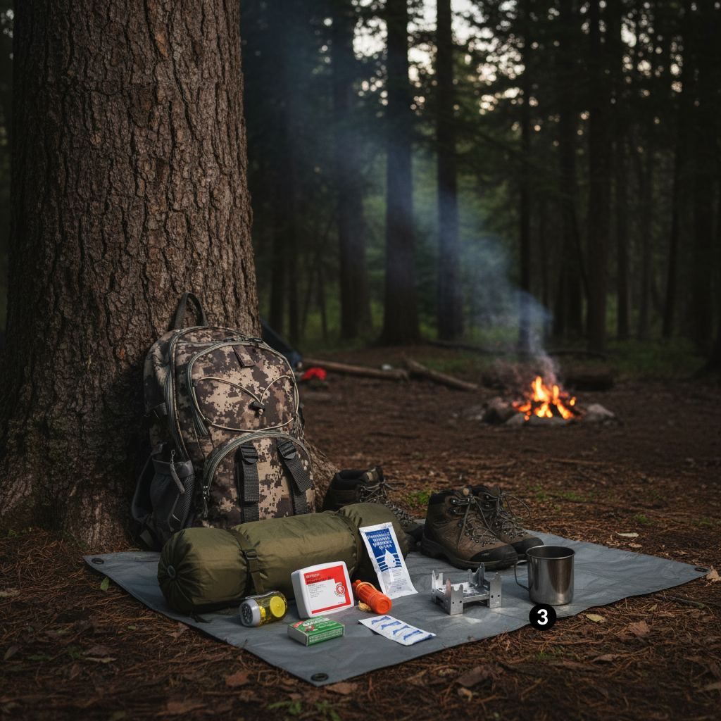 Camouflage Survival Backpack - Forest