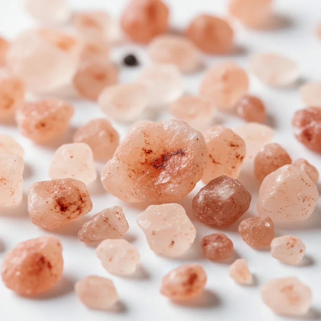 Close-up Pink Salt Crystals