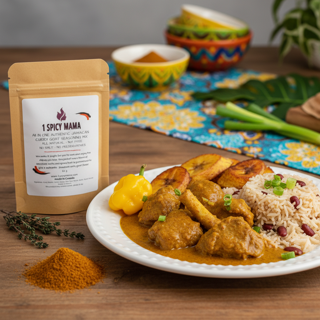 Curry Goat Seasoning Plated