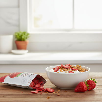 Freeze Dried Strawberries Breakfast
