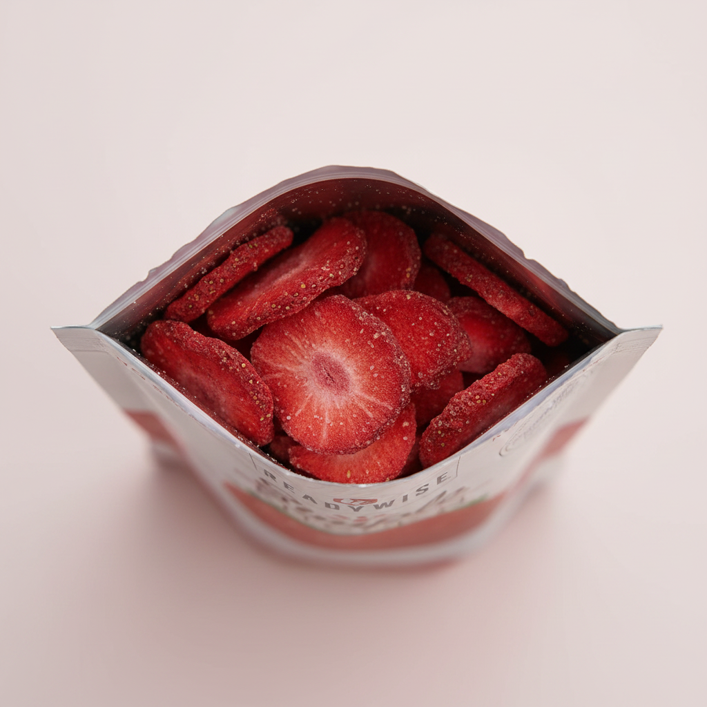 Freeze Dried Strawberries Macro