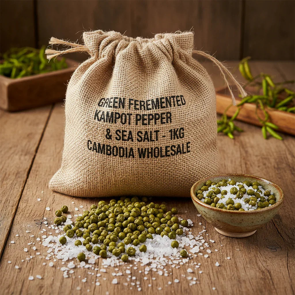 Green Fermented Kampot Pepper with Salt 1kg