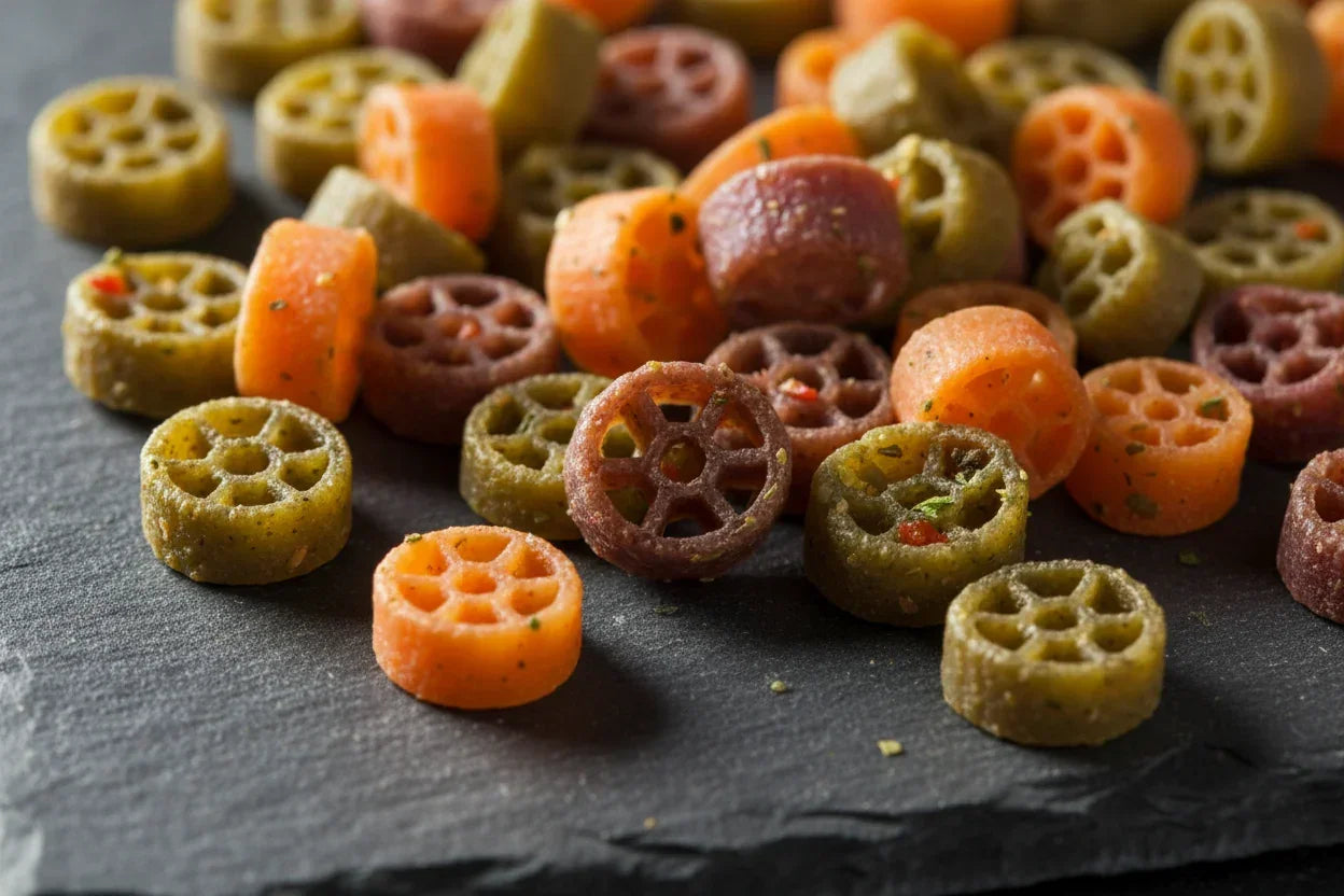 Gluten Free Garden Vegetable Pasta Close-up - Colorful Detail