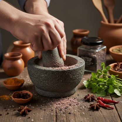 Kala Namak Grinding