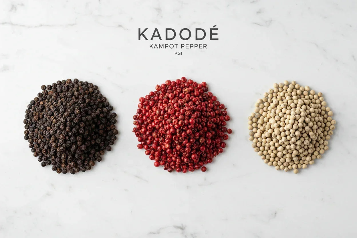 Kampot Pepper Trio Flat Lay