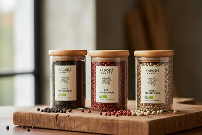 Kampot Pepper Trio Glass Jars
