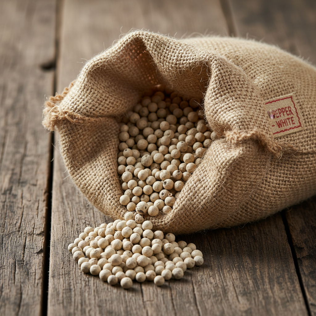 Kampot White Pepper in Sack