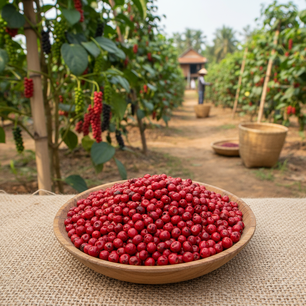 Organic Red Pepper Rural Farm