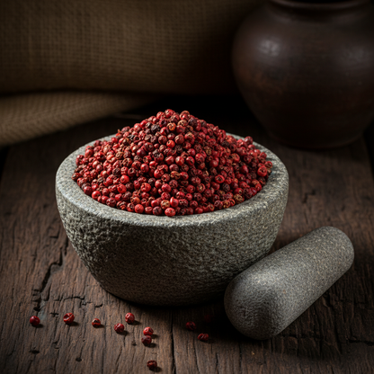 Organic Red Pepper Stone Mortar