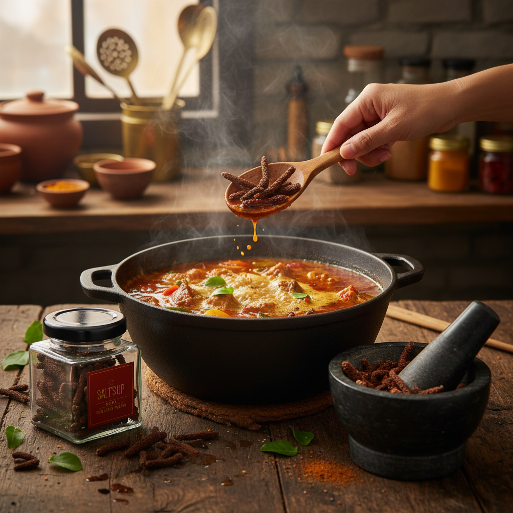 Red Long Pepper Cooking