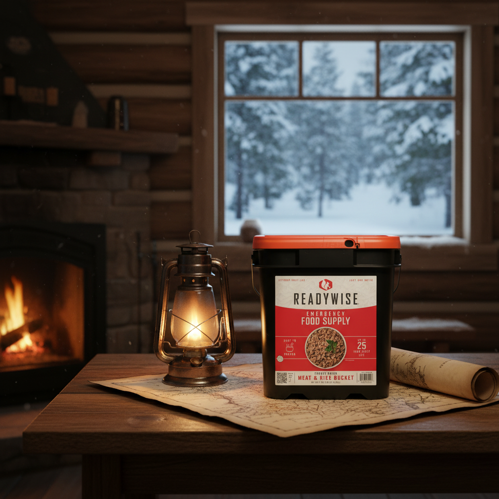 Rice Bucket - Log Cabin