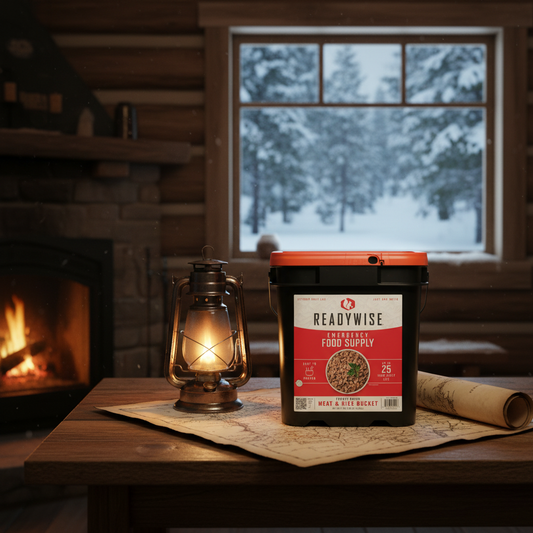 Rice Bucket - Log Cabin