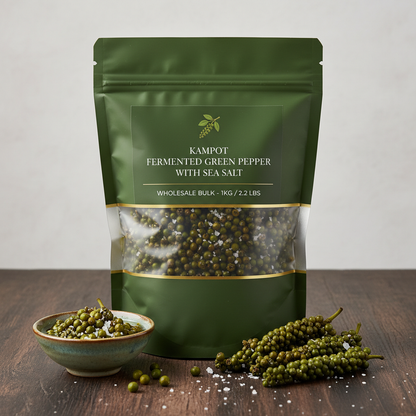 Wholesale Green Fermented Kampot Pepper 1kg